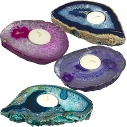 Agate Slab Candle Holder