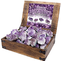 Natural Amethyst Cluster Display