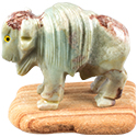 Large Carved Stone Buffalo