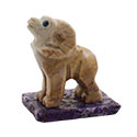 Carved Stone Ram on Base