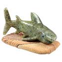 Large Carved Stone Shark