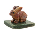 Carved Stone Rabbit on Base