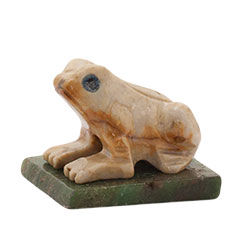 Carved Stone Frog on Base