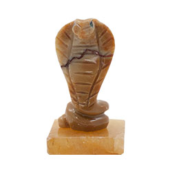 Carved Stone Cobra on Base