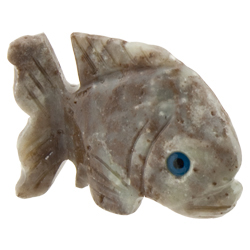 Carved Stone Globe Fish