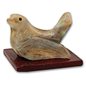 Carved Stone Dove on Mineral Base