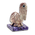 Carved Stone Pelican on Base
