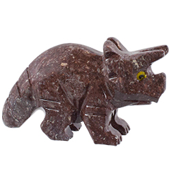 Carved Stone Triceratops