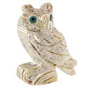 Carved Stone Owl on Branch