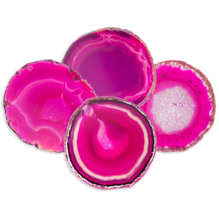 Pink on sale agate coasters