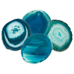 Agate Coasters - Teal