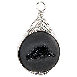 Druzy Eye Sphere - Silver