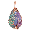 Aura Small Druzy Teardrop - Cord