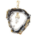 Geode Slice with Assorted Point Necklace