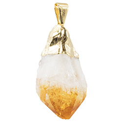 Natural Citrine Point Necklace