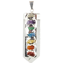 Chakra on Natural Point Necklace - Silver