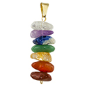 7 Stone Chakra Necklace - Gold