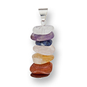 7 Stone Chakra Necklace - Silver