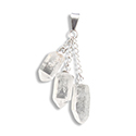 Quartz 3 Points Necklace - Silver