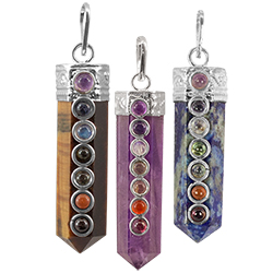 Capped Chakra Point Necklace