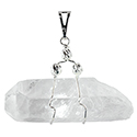 Natural Quartz Point Necklace - Silver