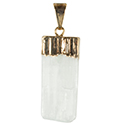 Small Selenite Pendant - Gold