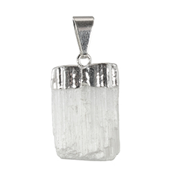 Small Selenite Necklace - Silver