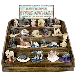 Large Carved Stone Animal Display Package