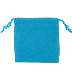 Turquoise Felt Bag - 3x3