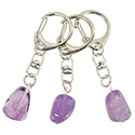 Polished Amethyst Key Chain