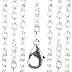 24" Silver Plated Link Chain