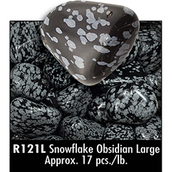 Snowflake Obsidian Tumbled Stone - Large