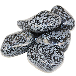 Snowflake Obsidian Tumbled Stone - Large