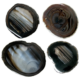 Black shop agate slices