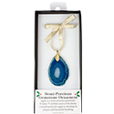 Agate Slice Ornament - Boxed, Gold