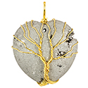 Aura Heart, Wire Tree - Gold