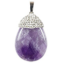 Amethyst Tongue, Faceted Cap Necklace