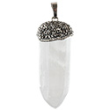 Quartz Point, Faceted Cap Necklace