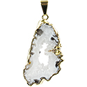 Geode Slice Necklace - Gold