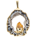 Geode Slice with Citrine Necklace