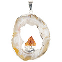 Geode Slice with Citrine Necklace