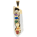 Chakra on Natural Point Necklace - Gold