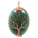 Wire Tree on Oval Stone