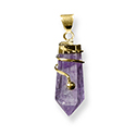 Amethyst Polished Point - Gold