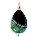 Gemstone Teardrop Necklace - Gold