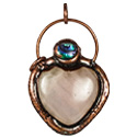 Bohemian Copper Crystal Heart Necklace