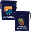 Blue Felt Bag - 3x4 - Full Color Custom Imprint