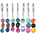 Vibrant Polished Stone & Crystal Keychains