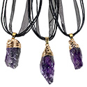 Natural Amethyst Point on Cord
