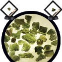 GENUINE MOLDAVITE in Floating Display